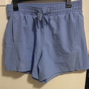 Light Blue Women's Drawstring Athletic Shorts
